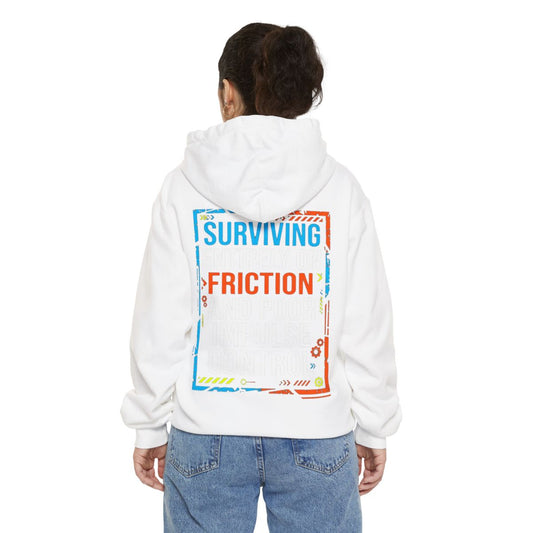 Color: White | Surviving On Friction Garment-Dyed Hoodie