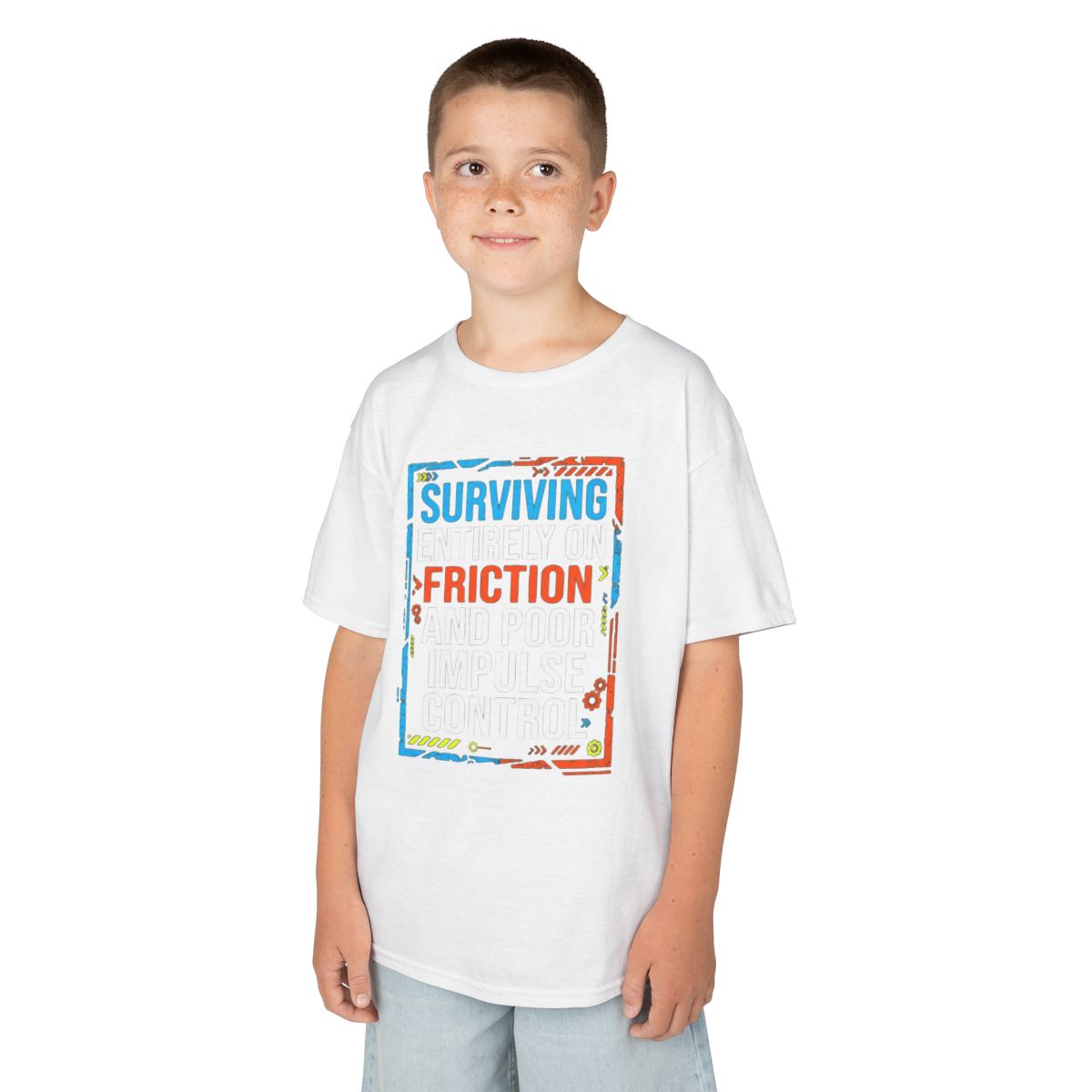 Color: White | Surviving On Friction Kids Tee