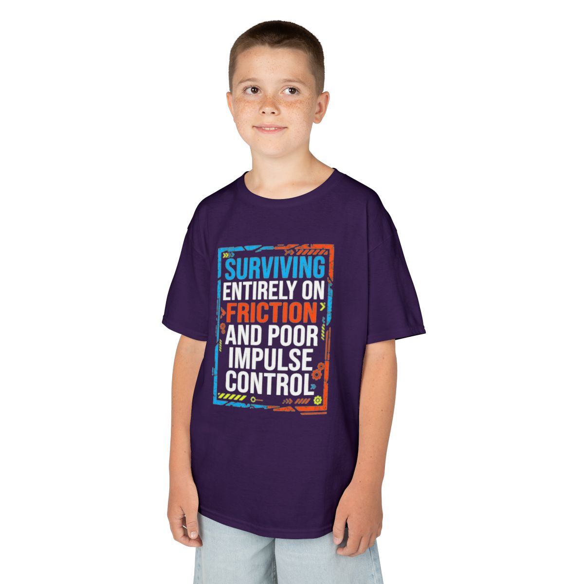 Color: Purple | Surviving On Friction Kids Tee