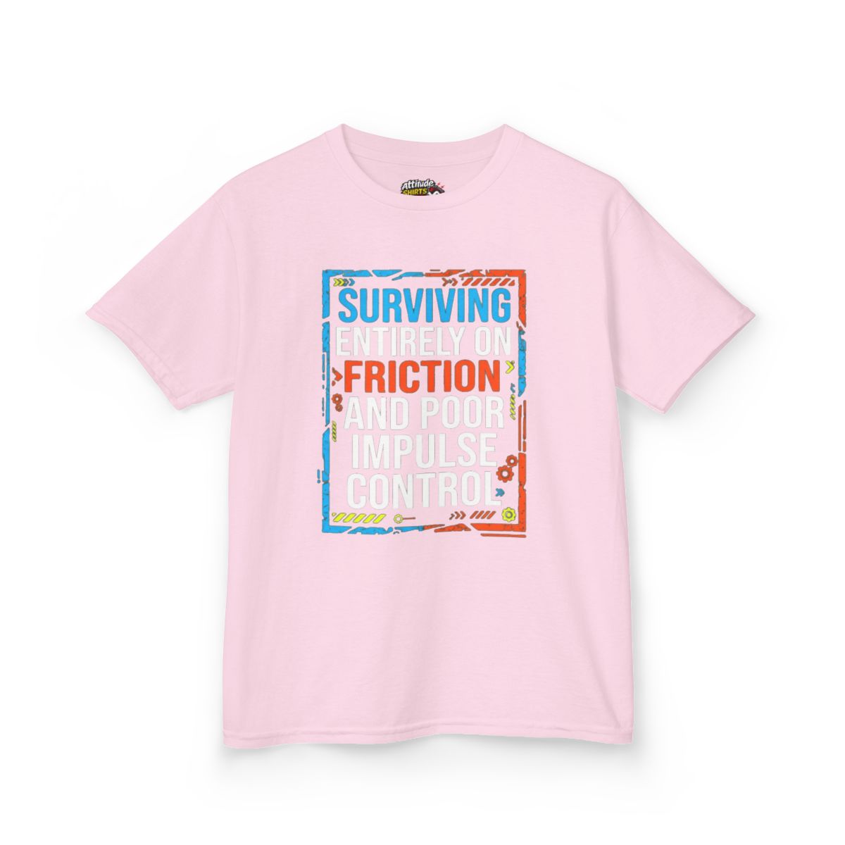 Color: Light Pink | Surviving On Friction Kids Tee