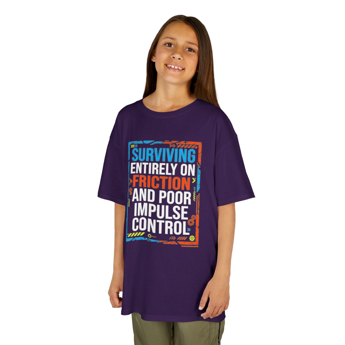 Color: Purple | Surviving On Friction Kids Tee