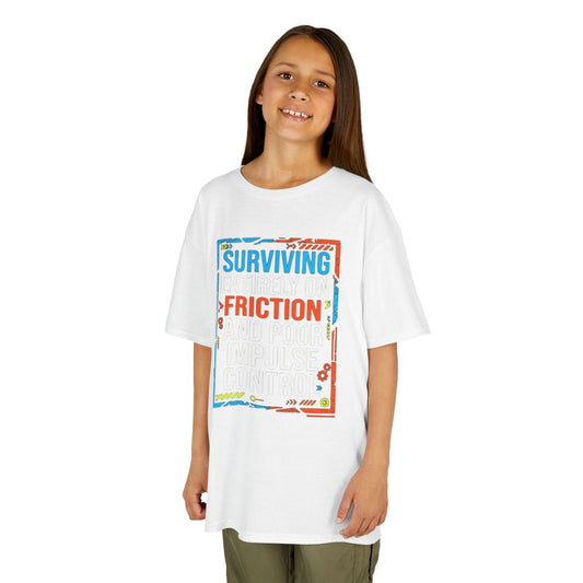 Color: White | Surviving On Friction Kids Tee