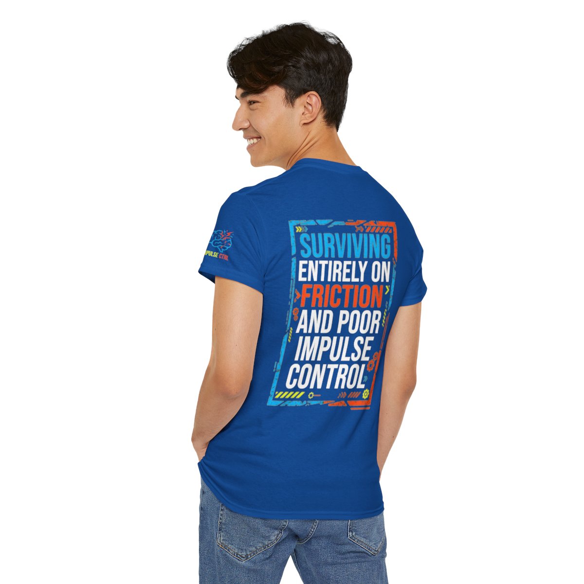 Color: Royal | Surviving On Friction Premium Graphic Tee