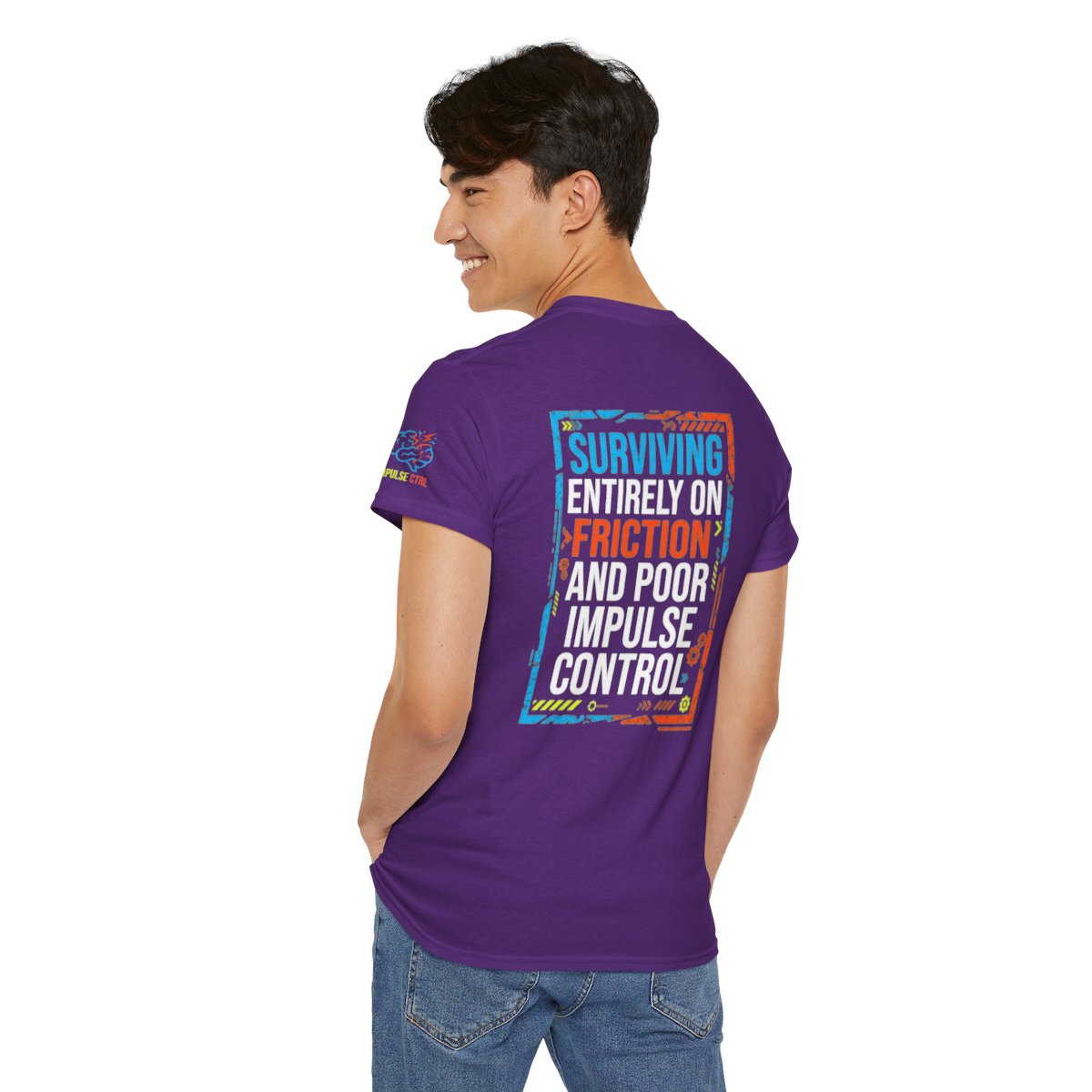Color: Purple | Surviving On Friction Premium Graphic Tee
