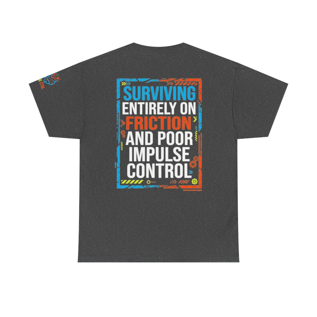 Color: Dark Heather | Surviving On Friction Premium Graphic Tee