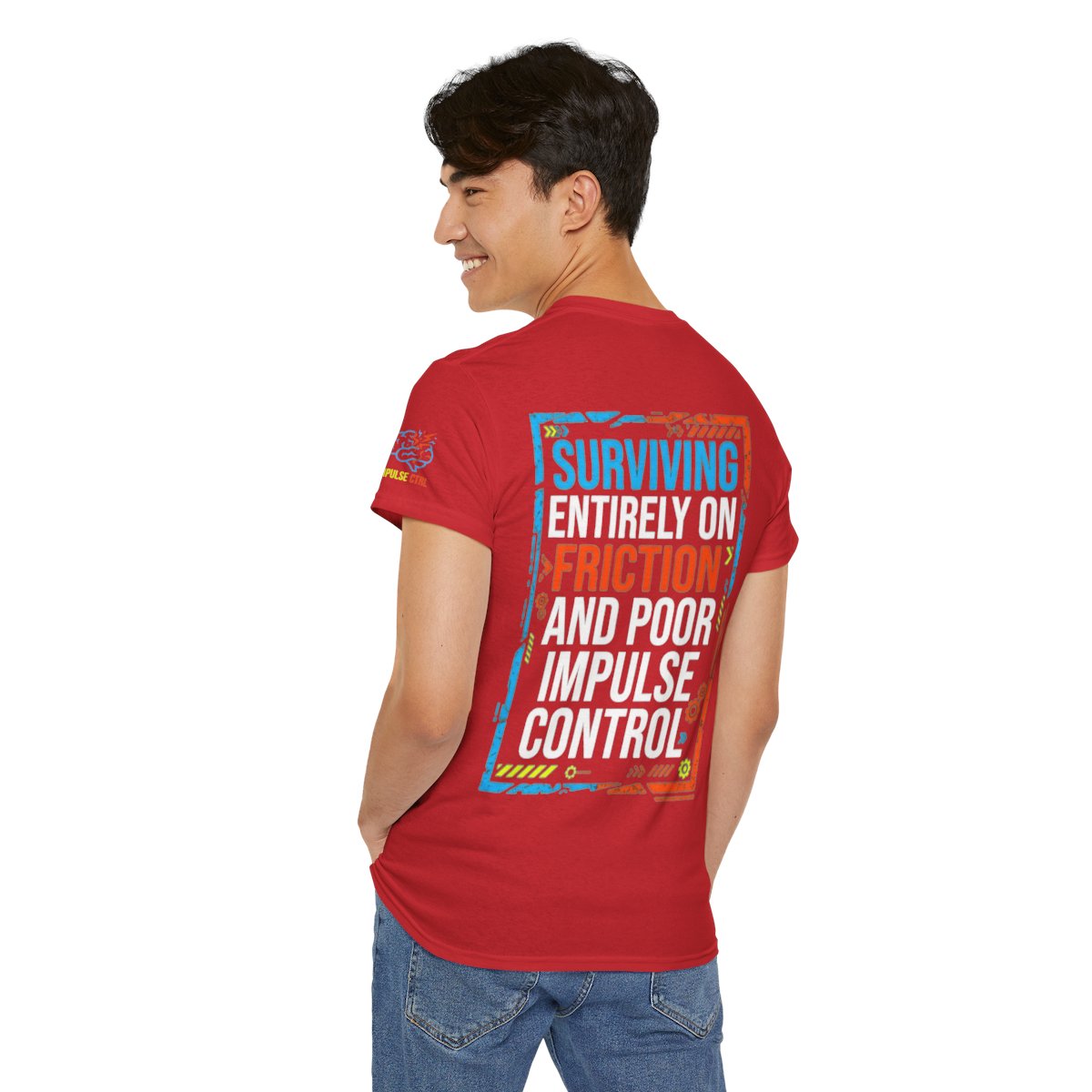 Color: Red | Surviving On Friction Premium Graphic Tee