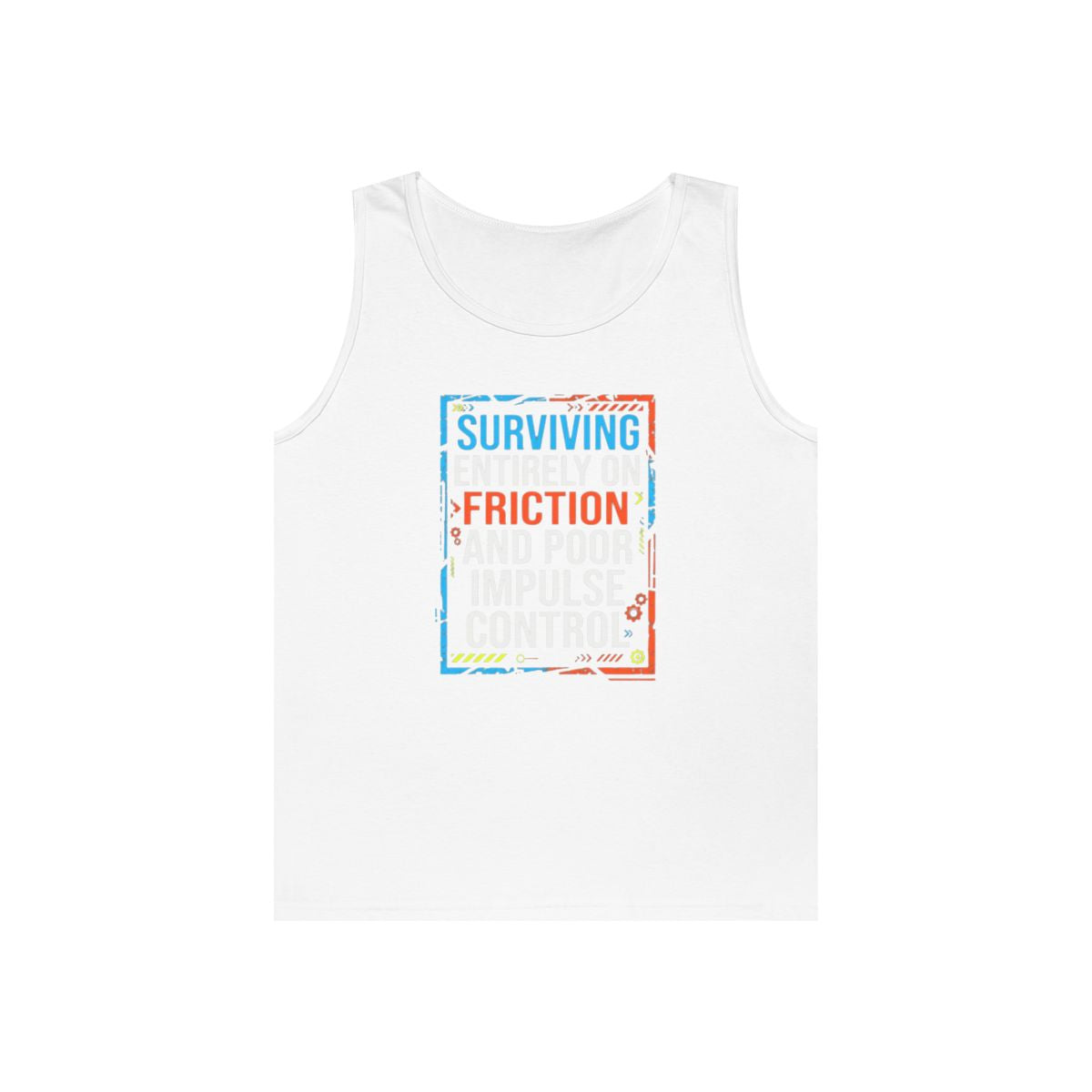 Color: White | Surviving On Friction Tank Top
