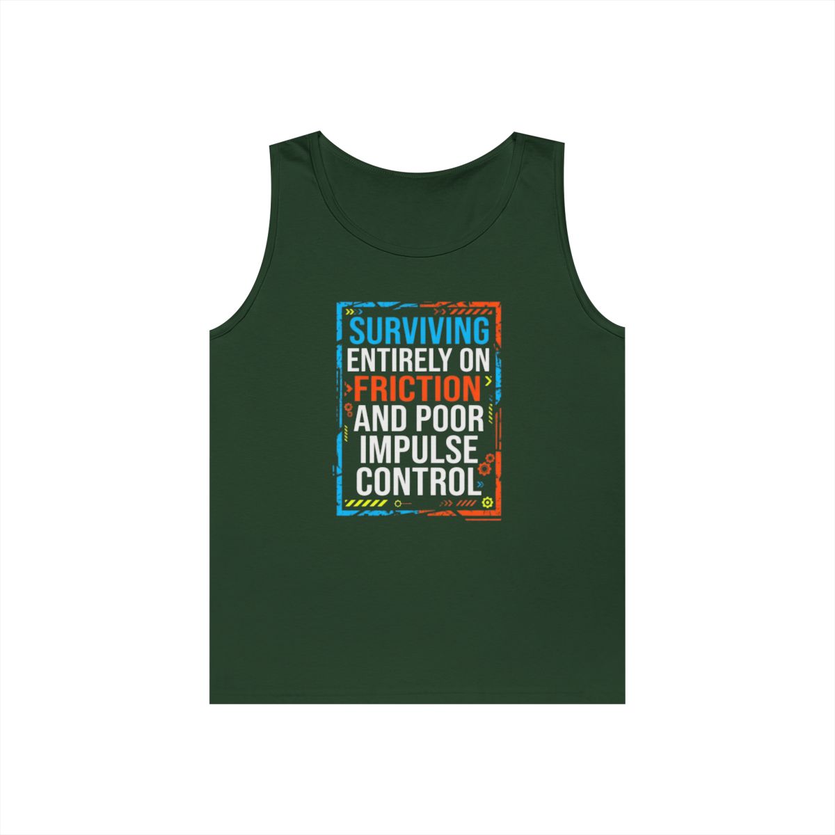 Color: Forest Green | Surviving On Friction Tank Top