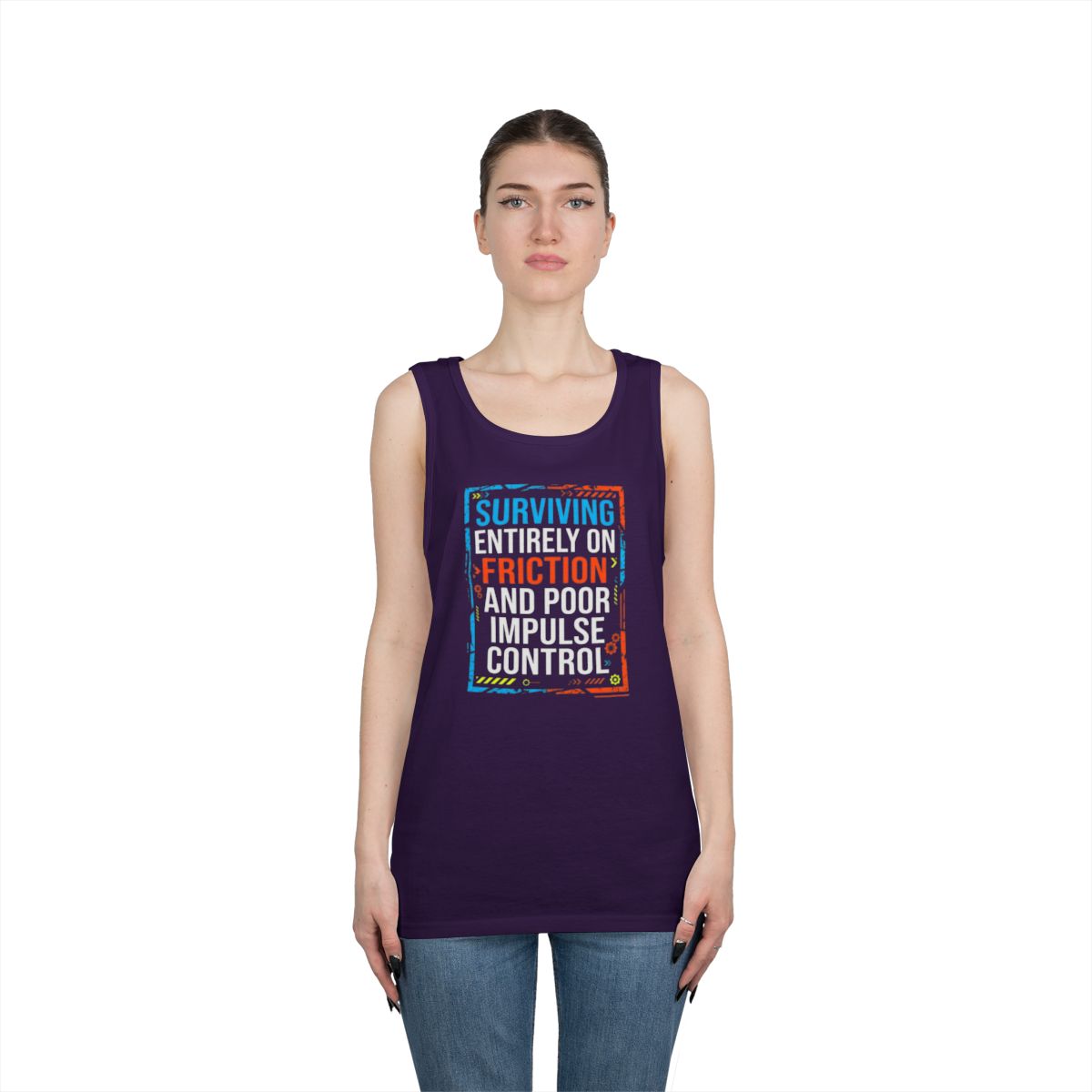 Color: Purple | Surviving On Friction Tank Top
