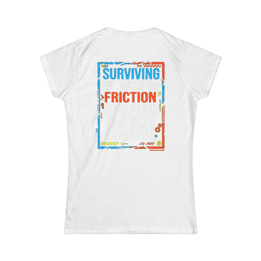 Color: White | Surviving On Friction Women's Tee