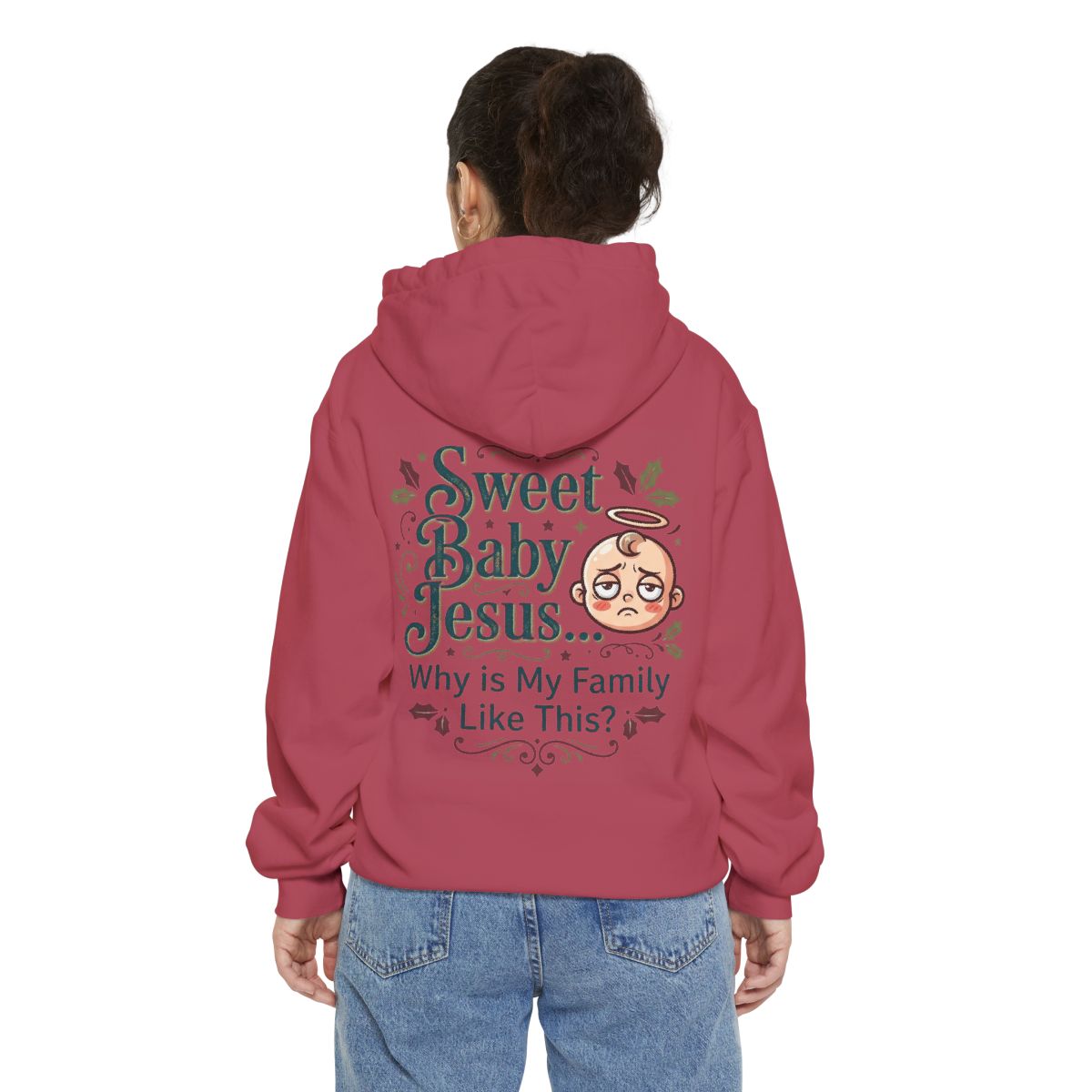 Color: Crimson | Sweet Baby Jesus Garment-Dyed Hoodie