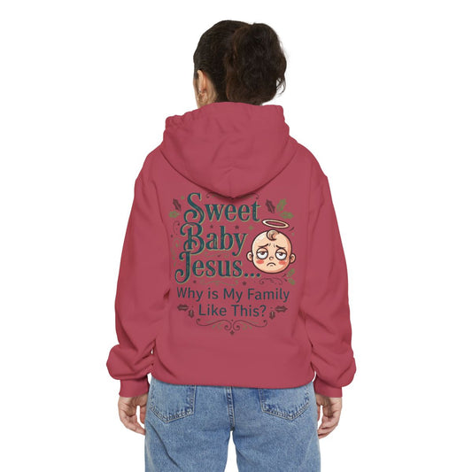 Color: Crimson | Sweet Baby Jesus Garment-Dyed Hoodie