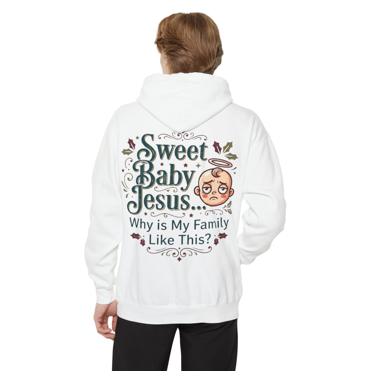 Color: White | Sweet Baby Jesus Garment-Dyed Hoodie