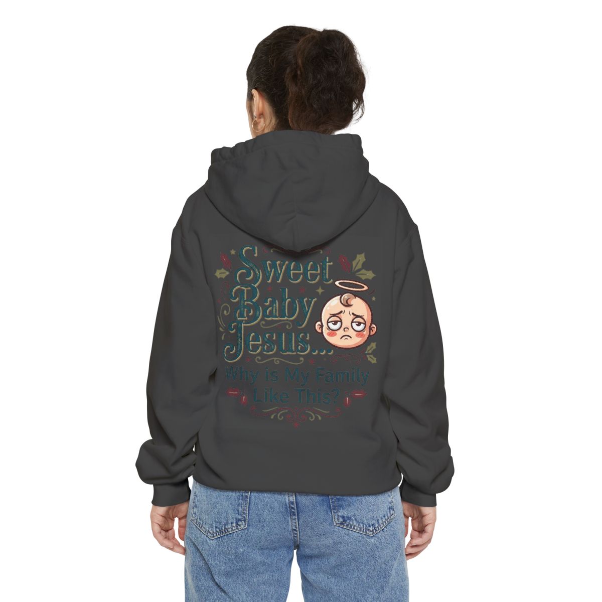 Color: Pepper | Sweet Baby Jesus Garment-Dyed Hoodie