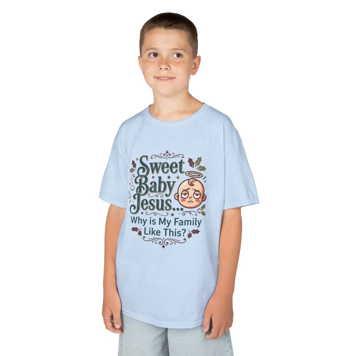Color: Light Blue | Sweet Baby Jesus Kids Tee