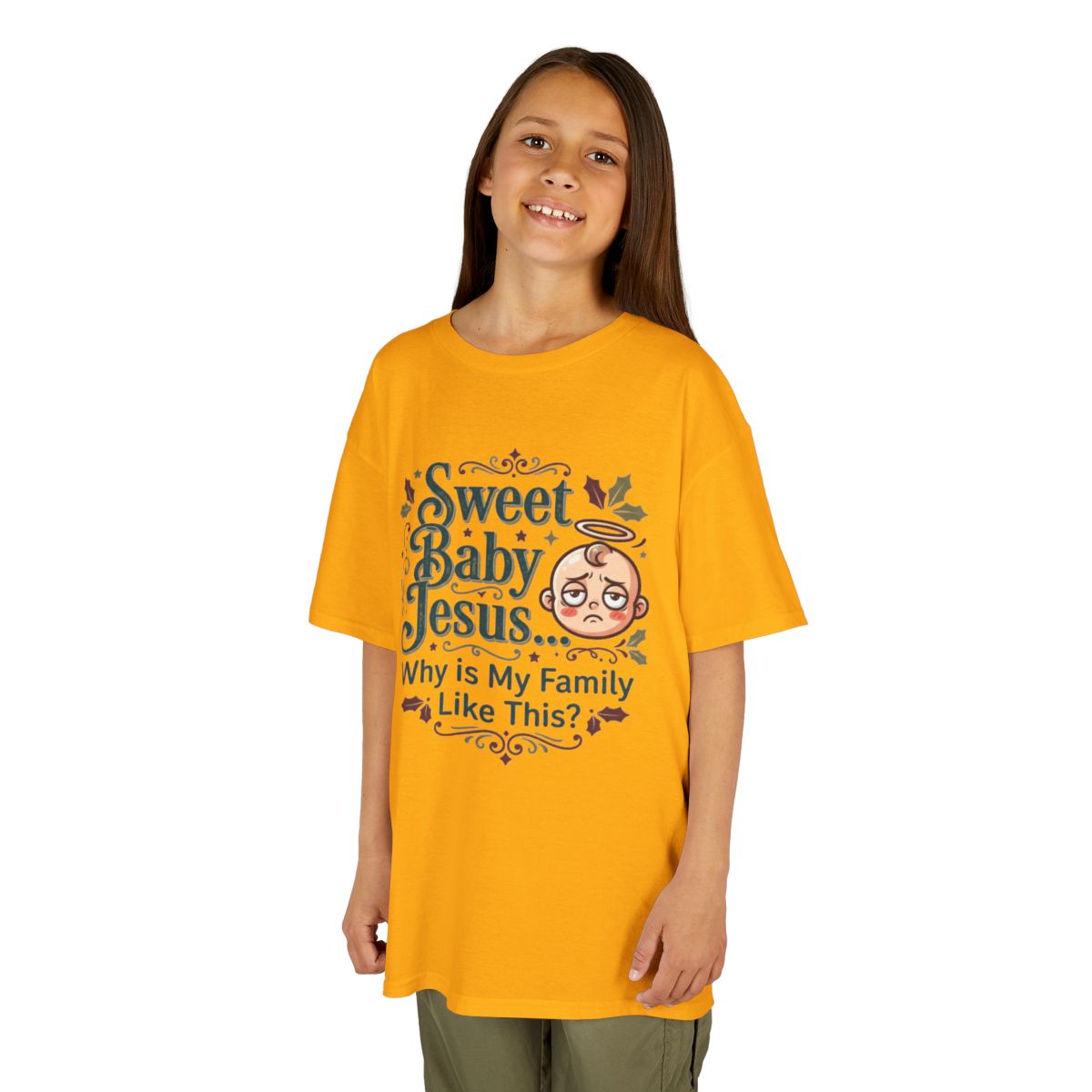 Color: Gold | Sweet Baby Jesus Kids Tee