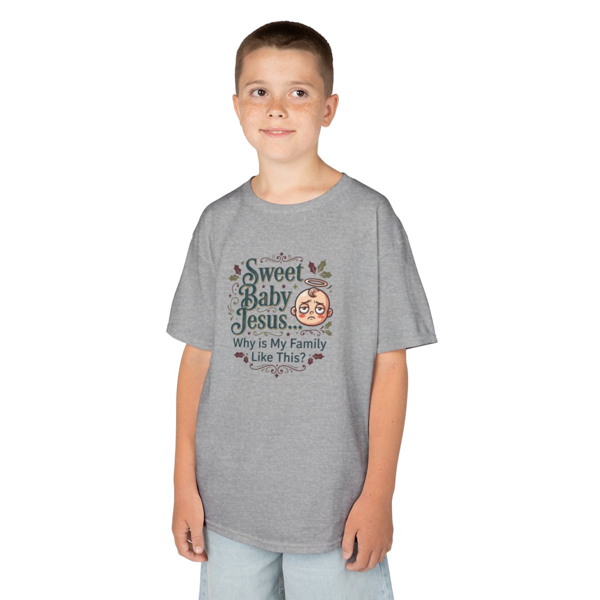 Color: Sport Grey | Sweet Baby Jesus Kids Tee