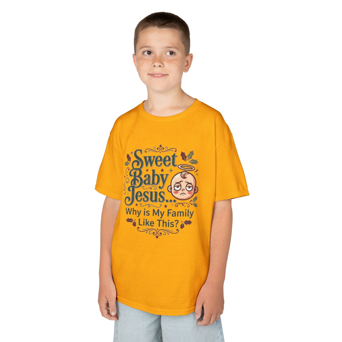 Color: Gold | Sweet Baby Jesus Kids Tee