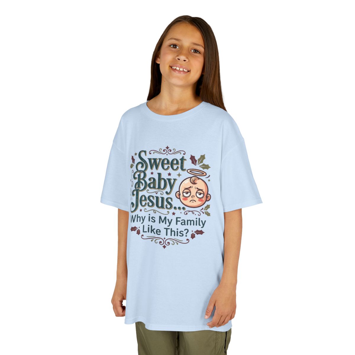 Color: Light Blue | Sweet Baby Jesus Kids Tee