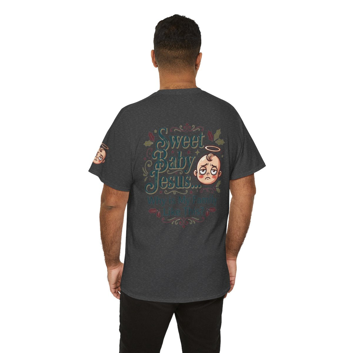 Color: Dark Heather | Sweet Baby Jesus Premium Graphic Tee