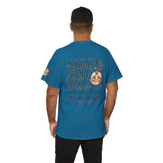 Color: Antique Sapphire | Sweet Baby Jesus Premium Graphic Tee