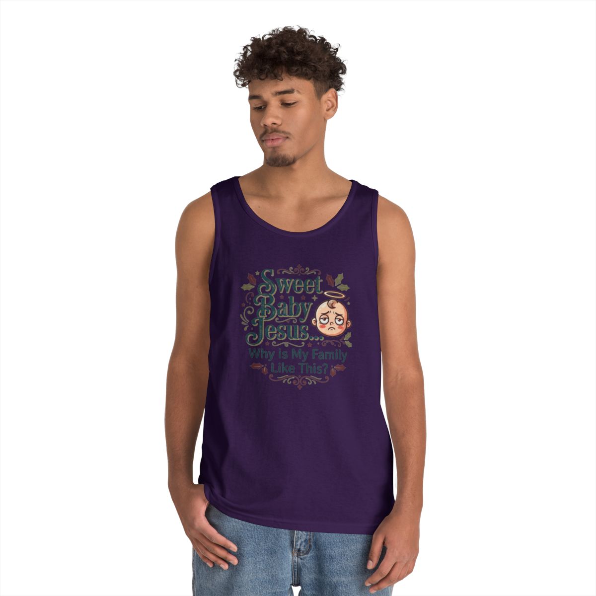 Color: Purple | Sweet Baby Jesus Tank Top