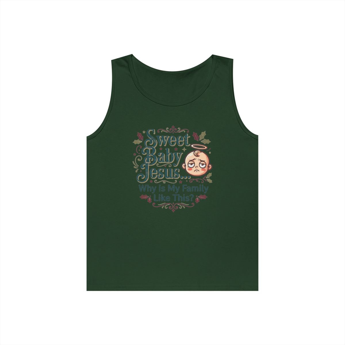Color: Forest Green | Sweet Baby Jesus Tank Top