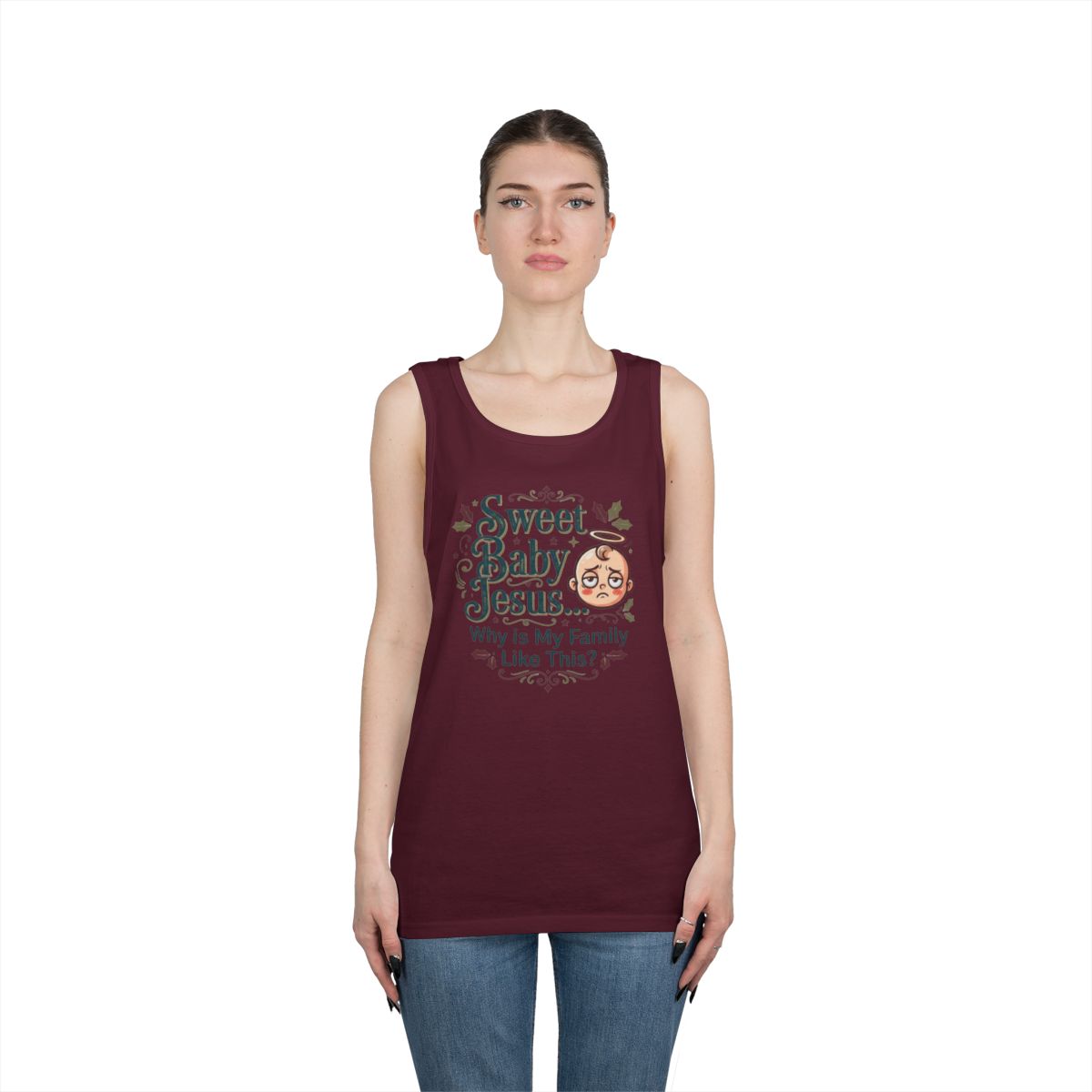 Color: Maroon | Sweet Baby Jesus Tank Top