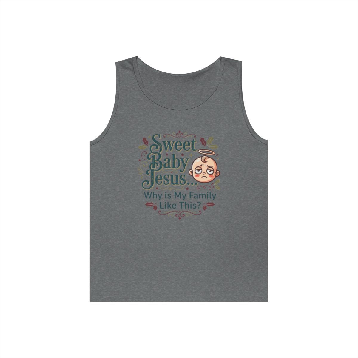 Color: Graphite Heather | Sweet Baby Jesus Tank Top