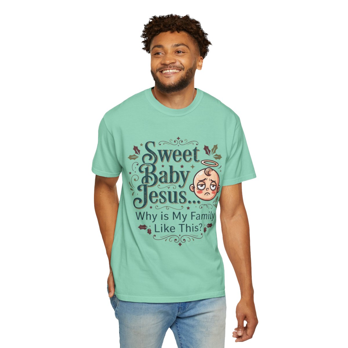 Color: Island Reef | Sweet Baby Jesus Unisex Garment-Dyed Tee