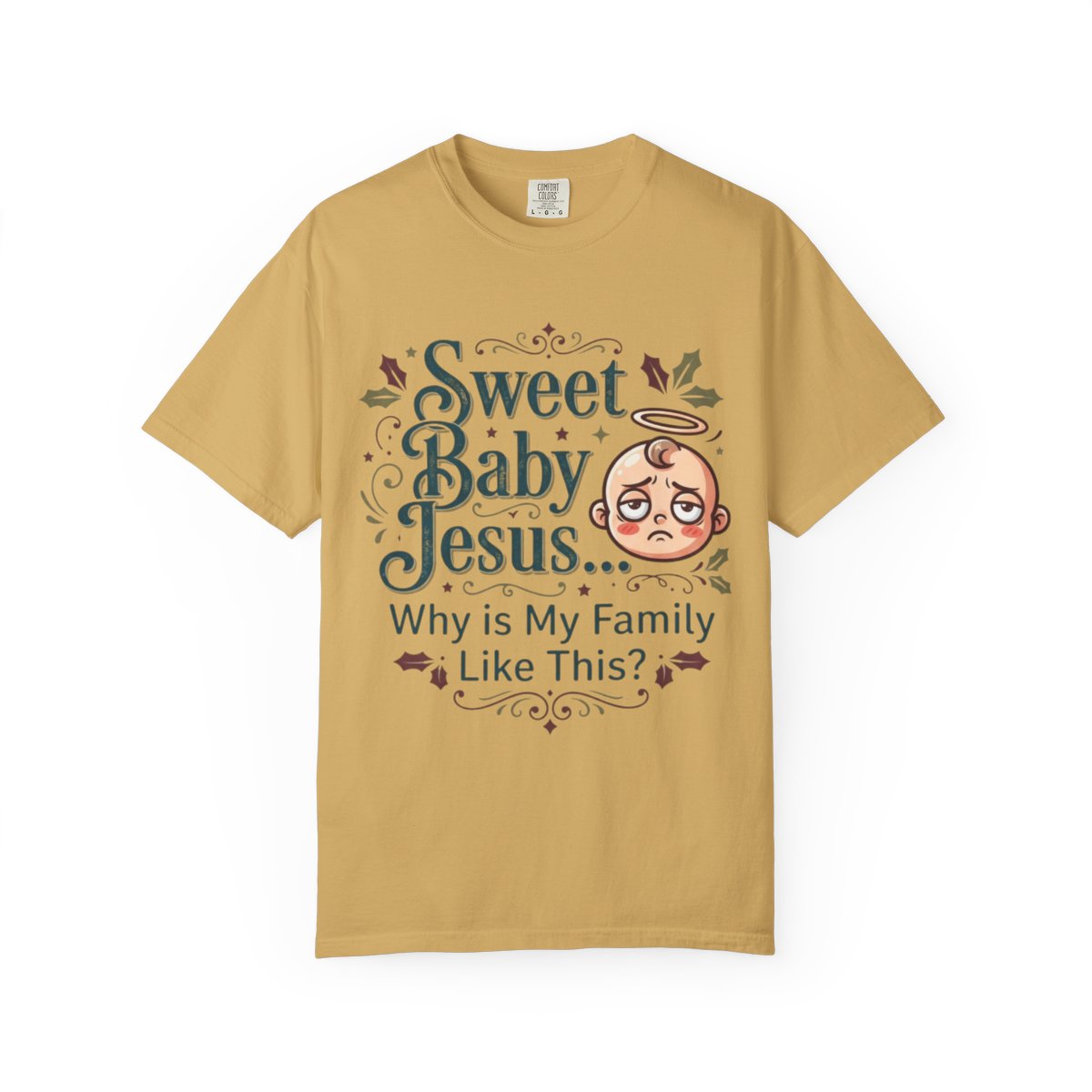 Color: Mustard | Sweet Baby Jesus Unisex Garment-Dyed Tee