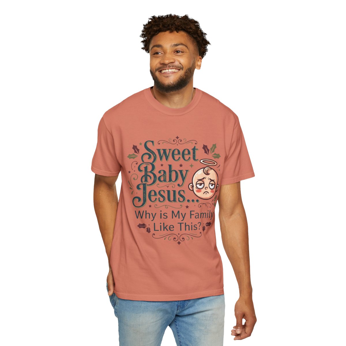 Color: Terracotta | Sweet Baby Jesus Unisex Garment-Dyed Tee