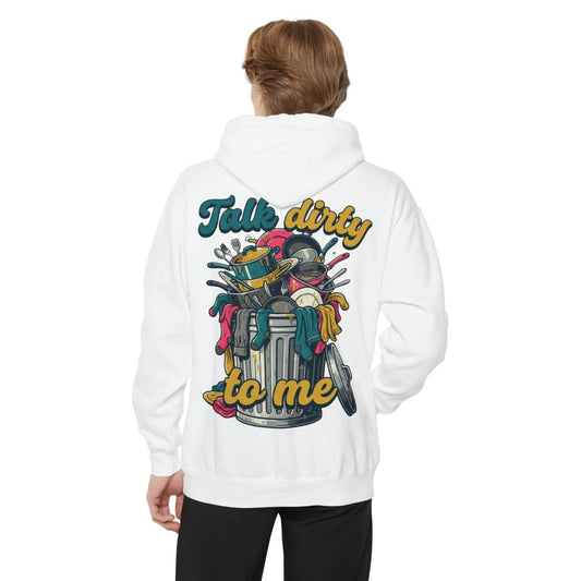Color: White | Talk Dirty to Me Garment-Dyed Hoodie