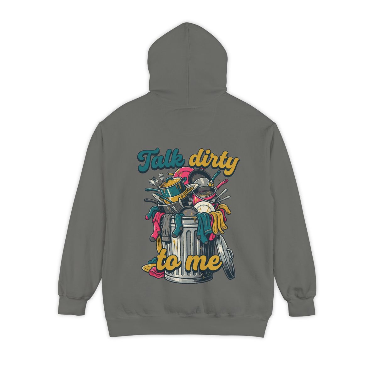 Color: Grey | Talk Dirty to Me Garment-Dyed Hoodie