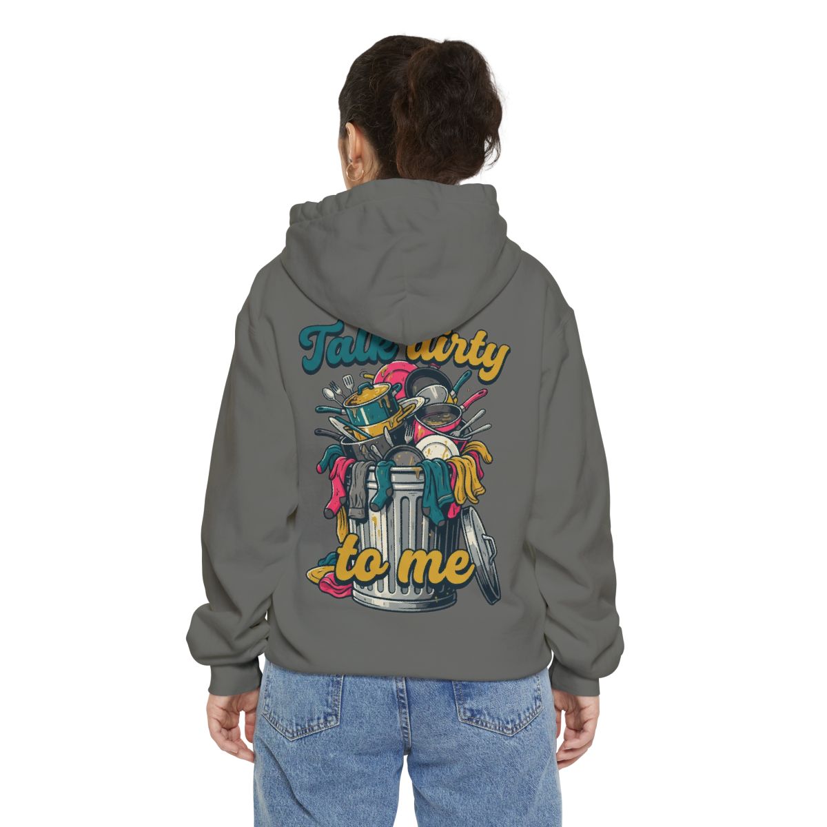 Color: Grey | Talk Dirty to Me Garment-Dyed Hoodie