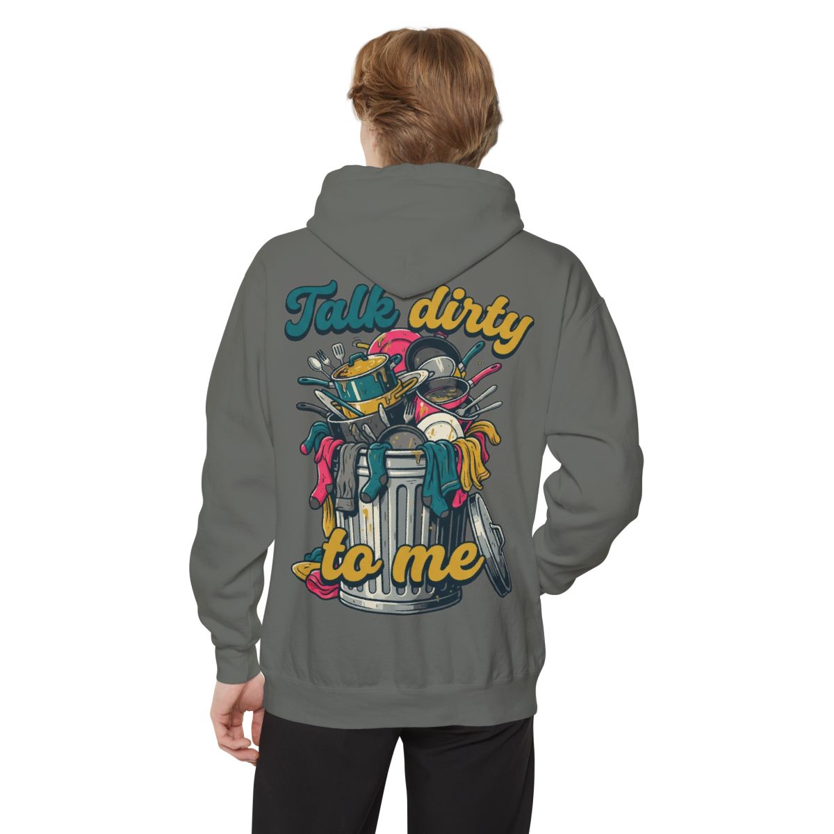 Color: Grey | Talk Dirty to Me Garment-Dyed Hoodie