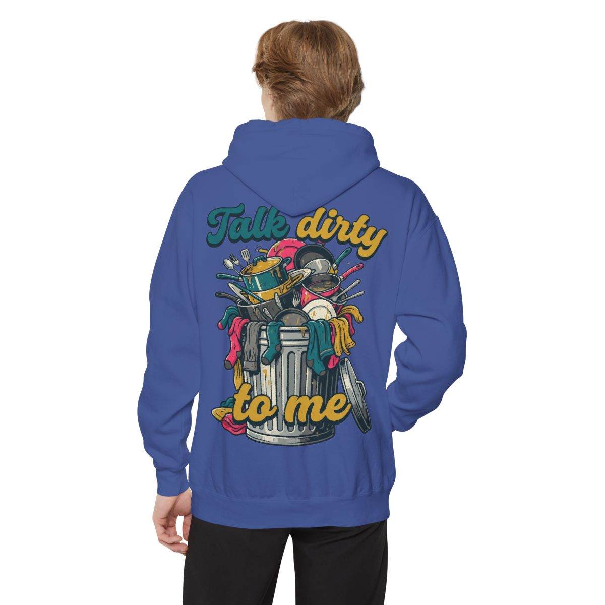 Color: Flo Blue | Talk Dirty to Me Garment-Dyed Hoodie
