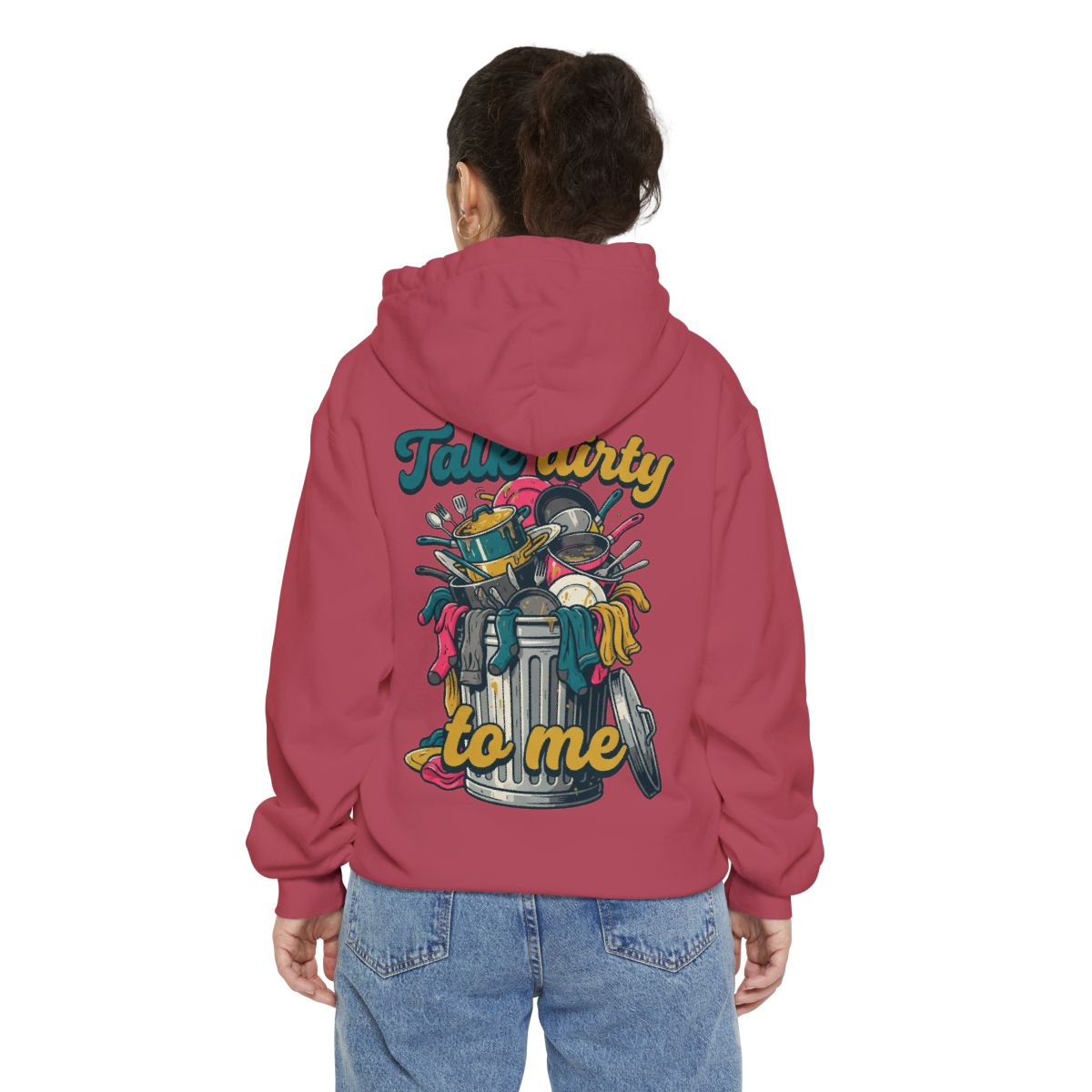 Color: Crimson | Talk Dirty to Me Garment-Dyed Hoodie