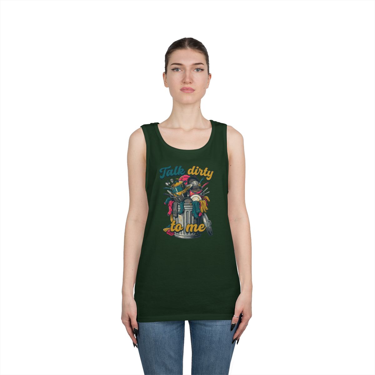 Color: Forest Green | Talk Dirty to Me Tank Top