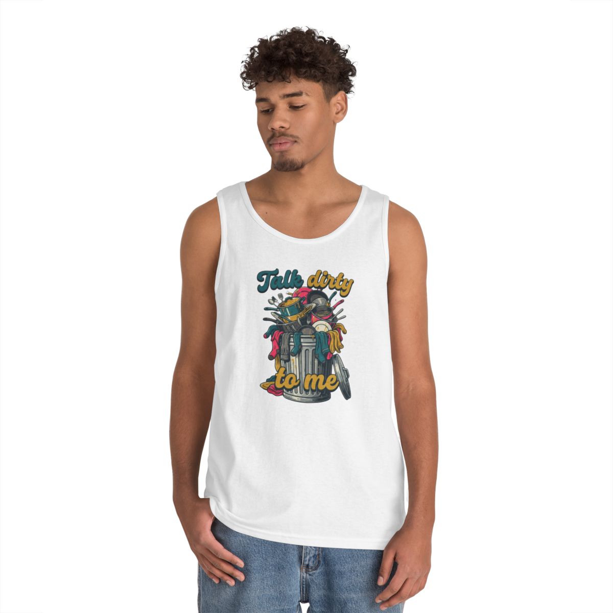 Color: White | Talk Dirty to Me Tank Top
