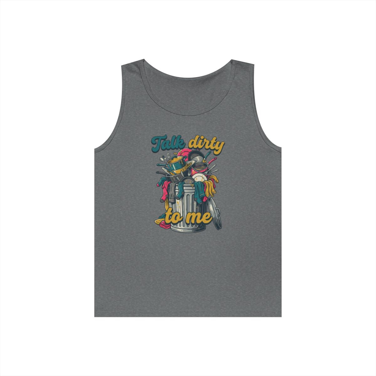Color: Graphite Heather | Talk Dirty to Me Tank Top