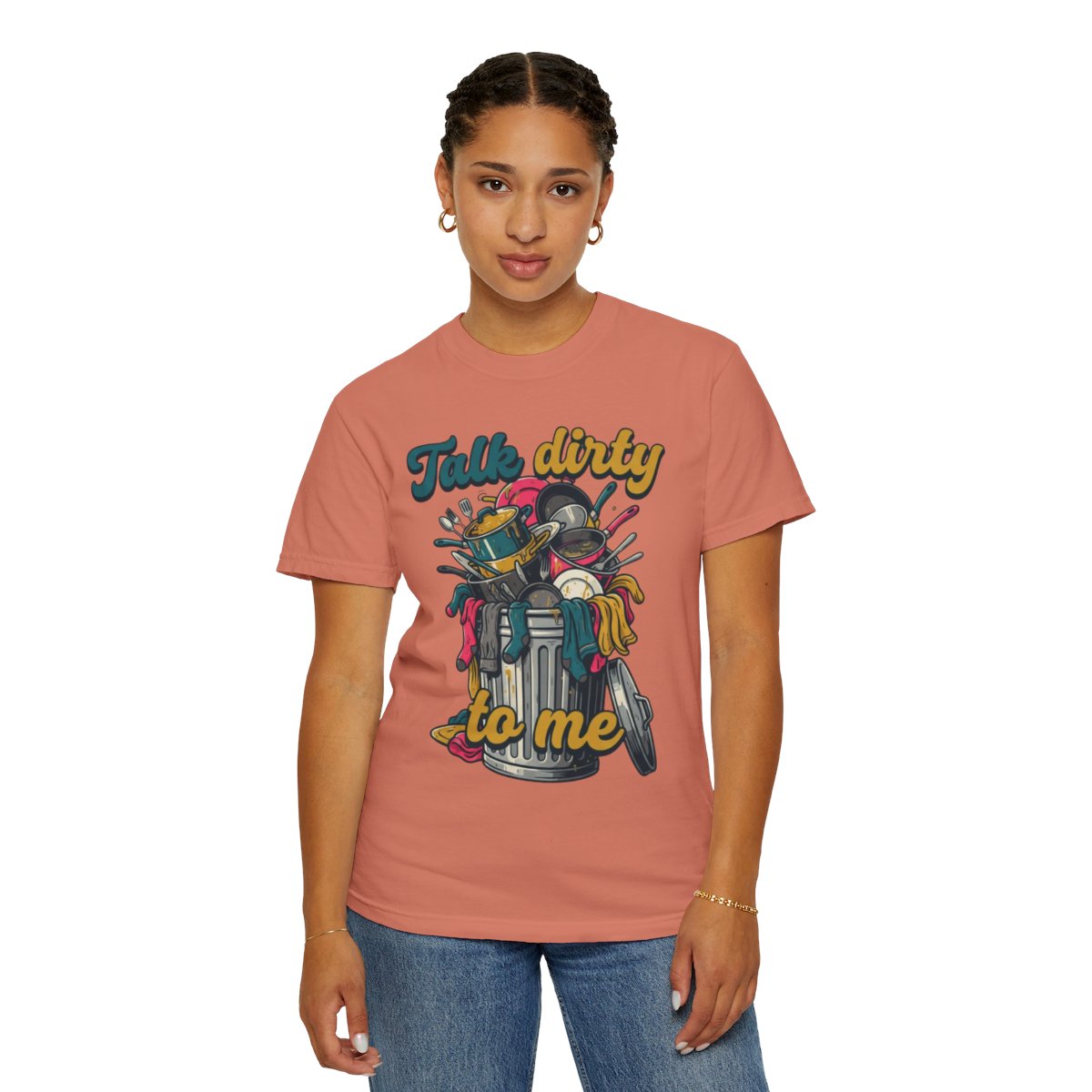 Color: Terracotta | Talk Dirty to Me Unisex Garment-Dyed Tee