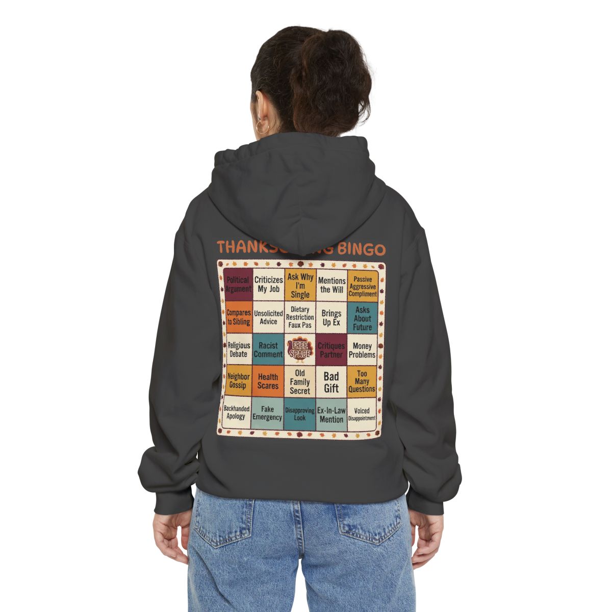 Color: Pepper | Thankgiving Bingo Garment-Dyed Hoodie