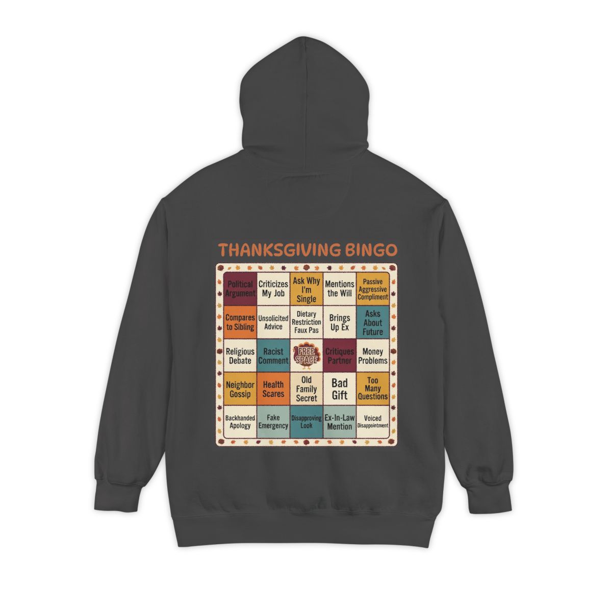 Color: Pepper | Thankgiving Bingo Garment-Dyed Hoodie