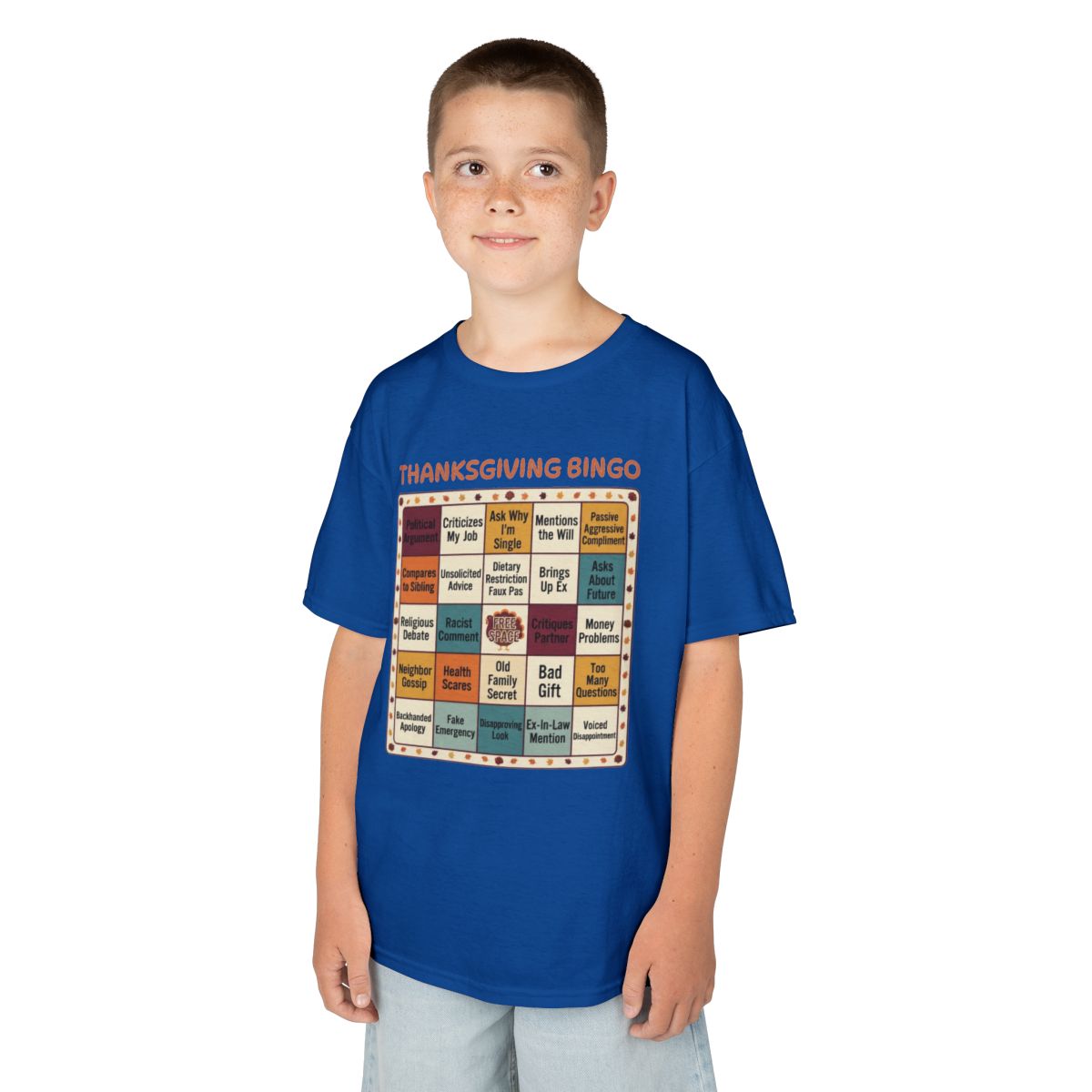 Color: Royal | Thankgiving Bingo Kids Tee