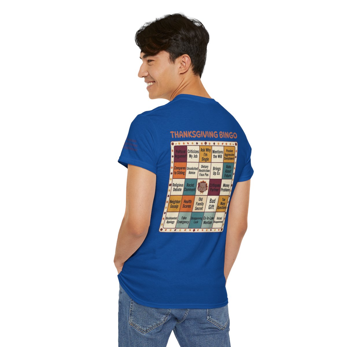 Color: Royal | Thankgiving Bingo Premium Graphic Tee