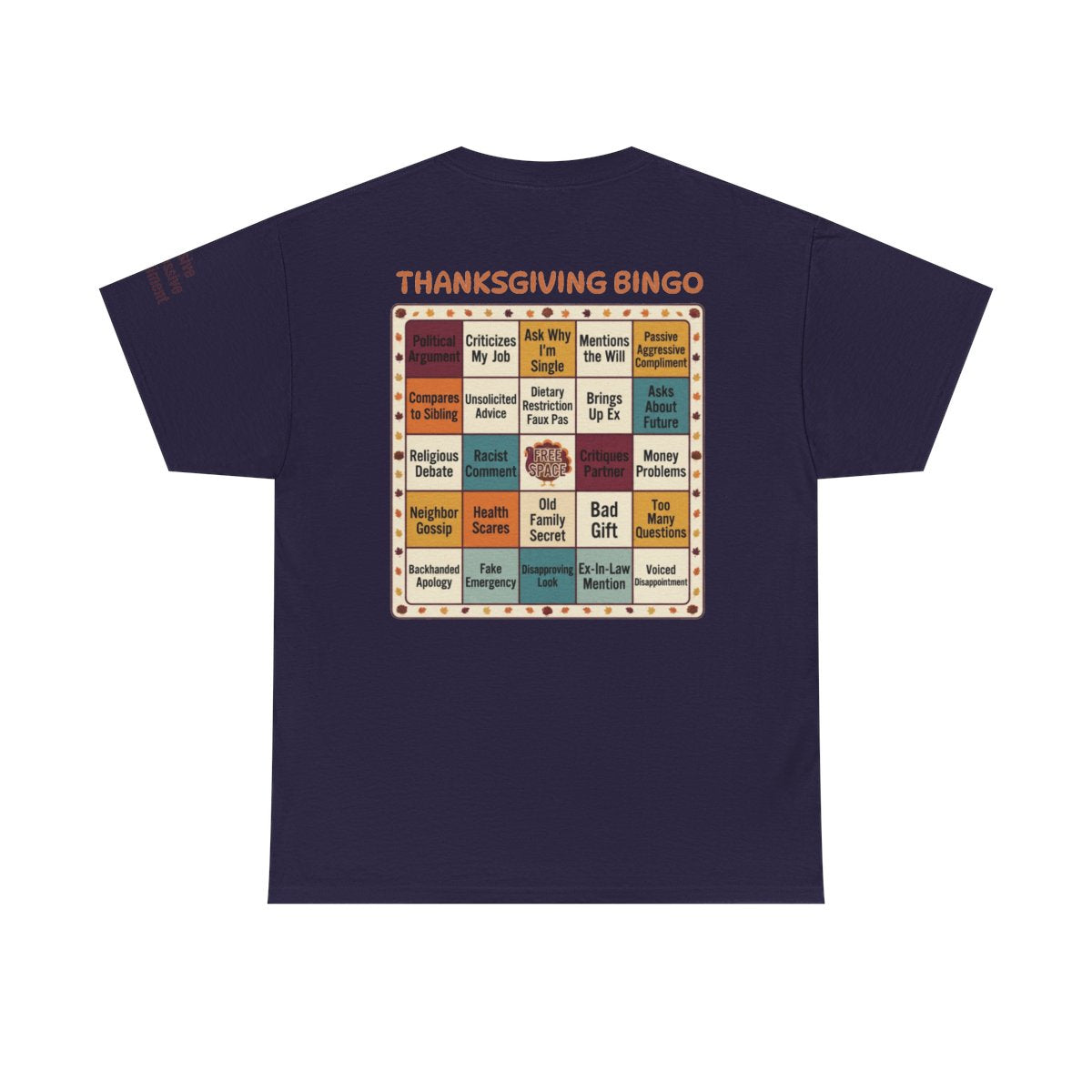 Color: Blackberry | Thankgiving Bingo Premium Graphic Tee