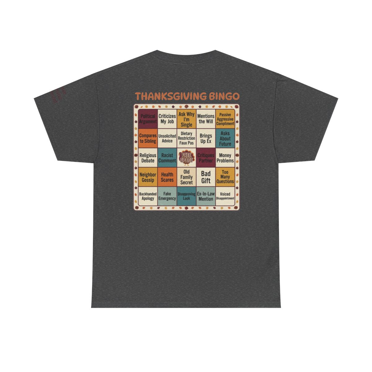 Color: Dark Heather | Thankgiving Bingo Premium Graphic Tee
