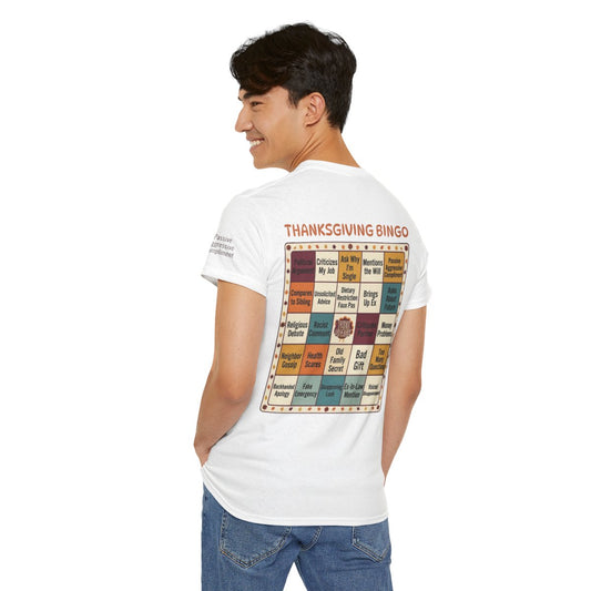 Color: White | Thankgiving Bingo Premium Graphic Tee