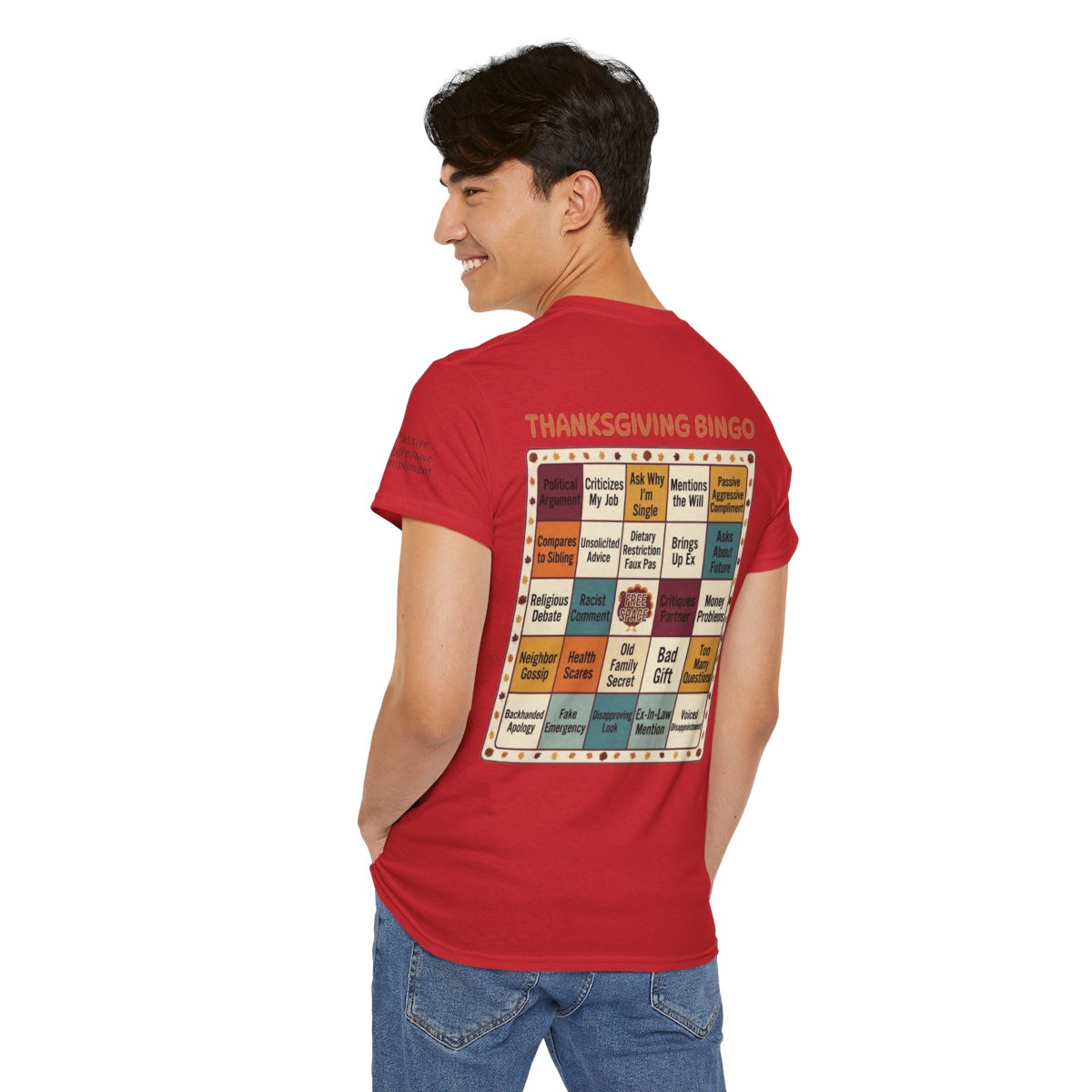 Color: Red | Thankgiving Bingo Premium Graphic Tee